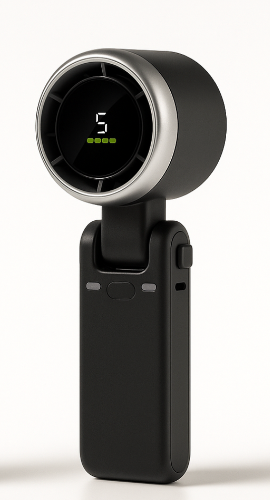 Aerofold Midnight neck fan with LED display